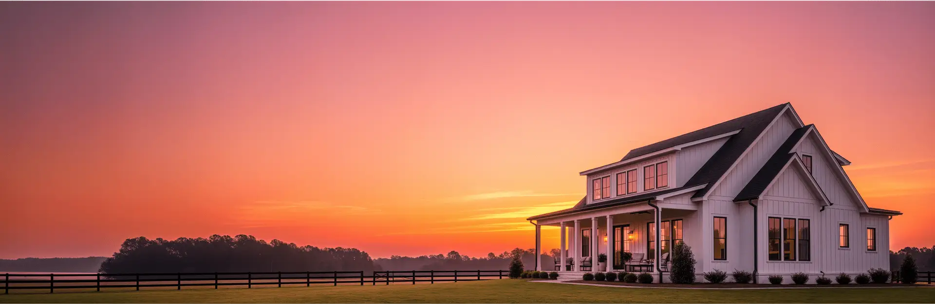 A home at sunset