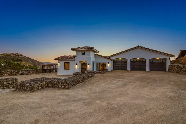Property photography showing evening light and outdoor or interior features