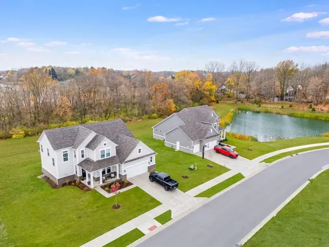 Aerial view showing a property and its surrounding area