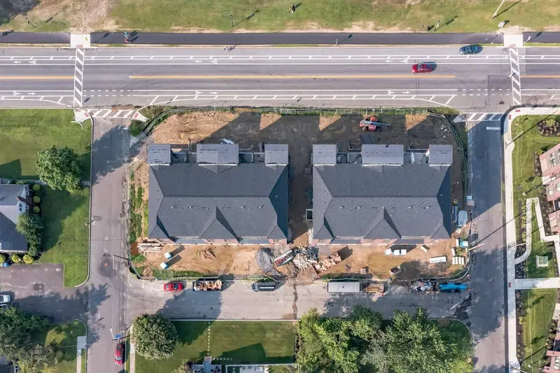 Aerial view showing a property and its surrounding area