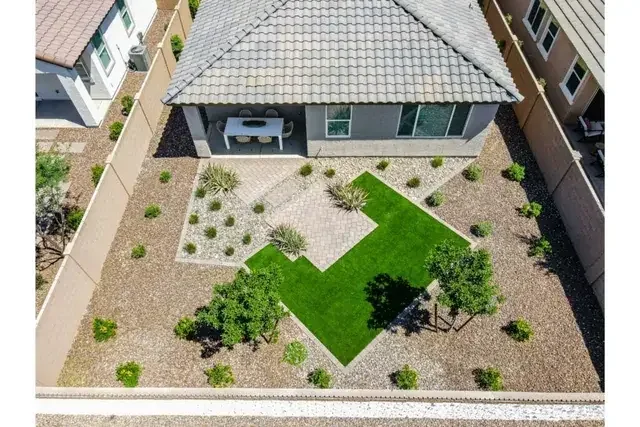 Aerial view showing a property and its surrounding area