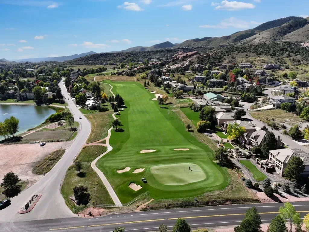 Aerial view showing a property and its surrounding area