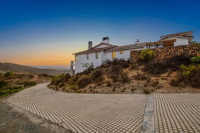 Property photography showing evening light and outdoor or interior features