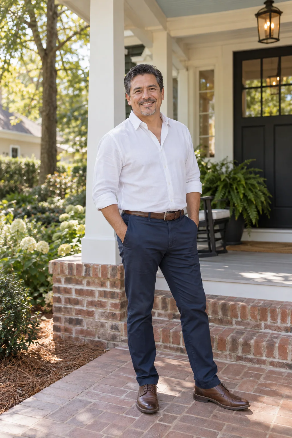 Illustrative portrait of a friendly real estate professional