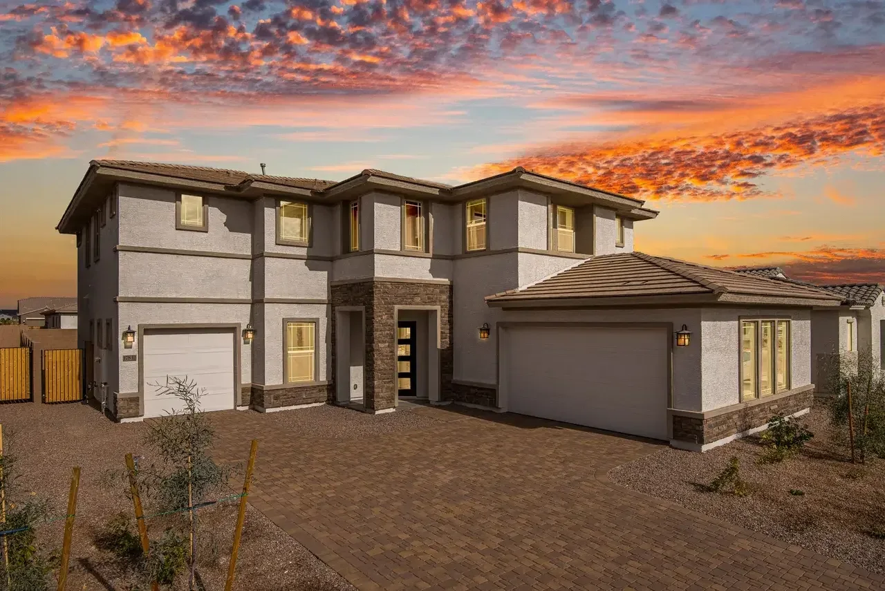 Property photography showing evening light and outdoor or interior features