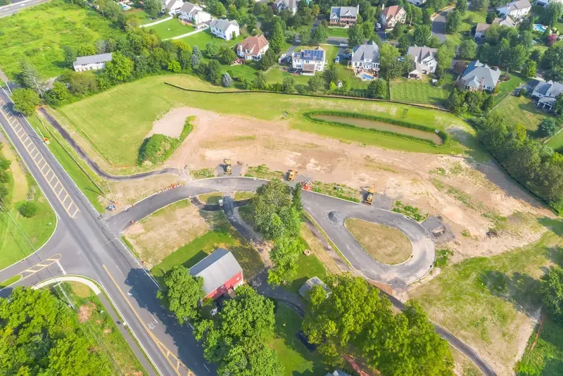 Aerial view showing a property and its surrounding area