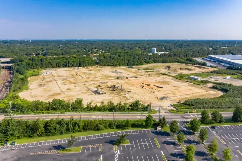 Aerial view showing a property and its surrounding area