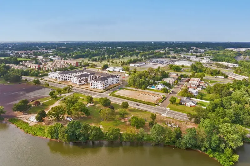 Aerial view showing a property and its surrounding area
