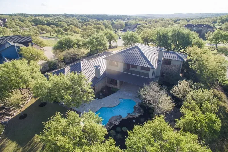 Aerial view showing a property and its surrounding area