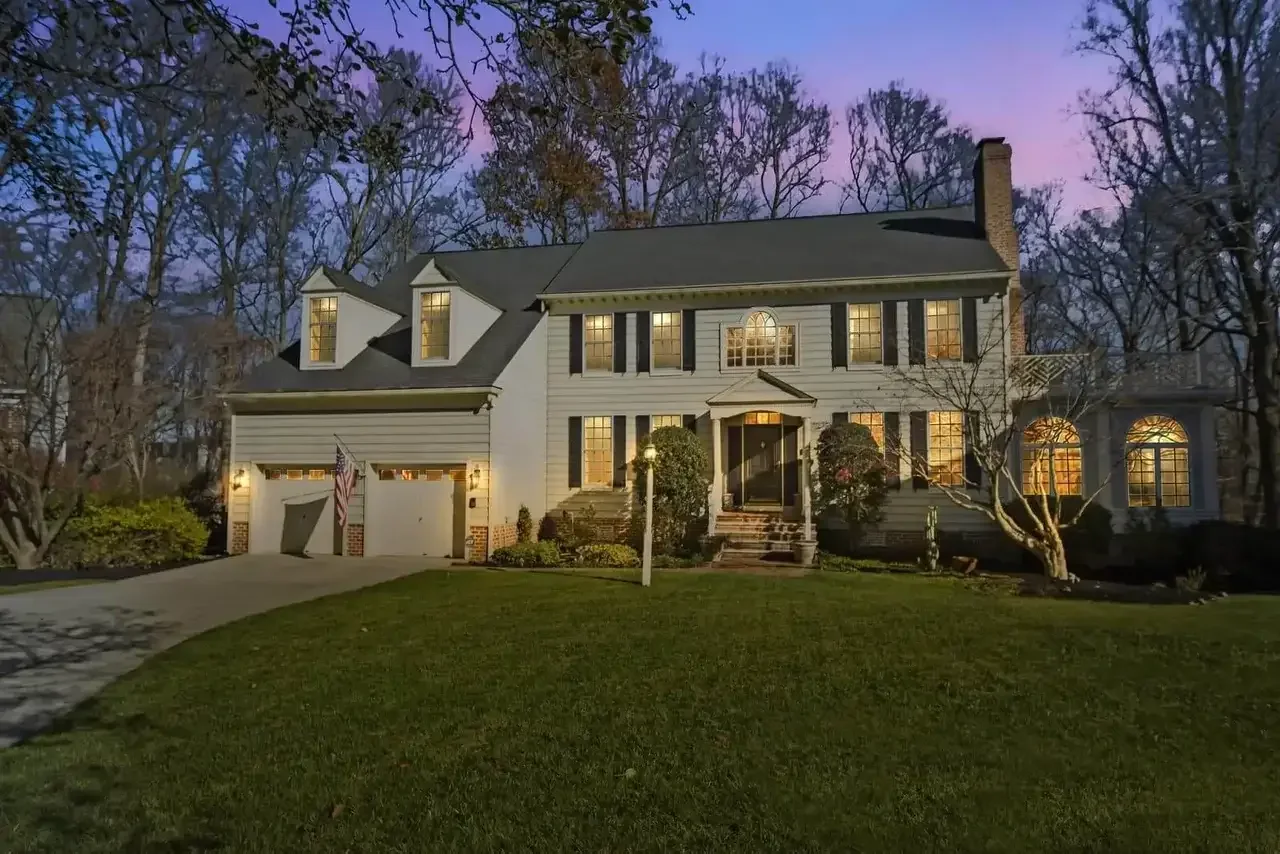 Property photography showing evening light and outdoor or interior features