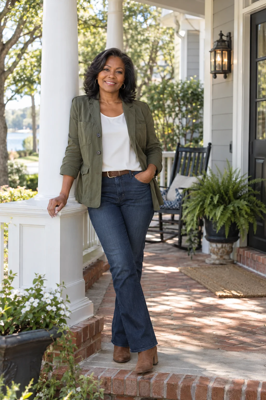 Illustrative portrait of a friendly real estate professional