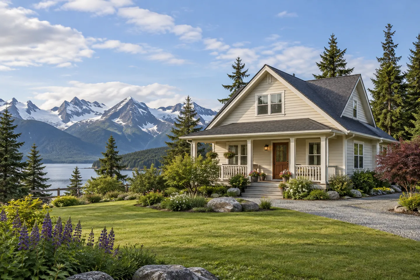 Illustrative home reflecting residential architecture in Alaska, Alaska