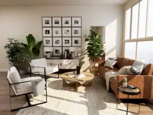 Home staging tips in action — a beautifully staged living room ready for buyers