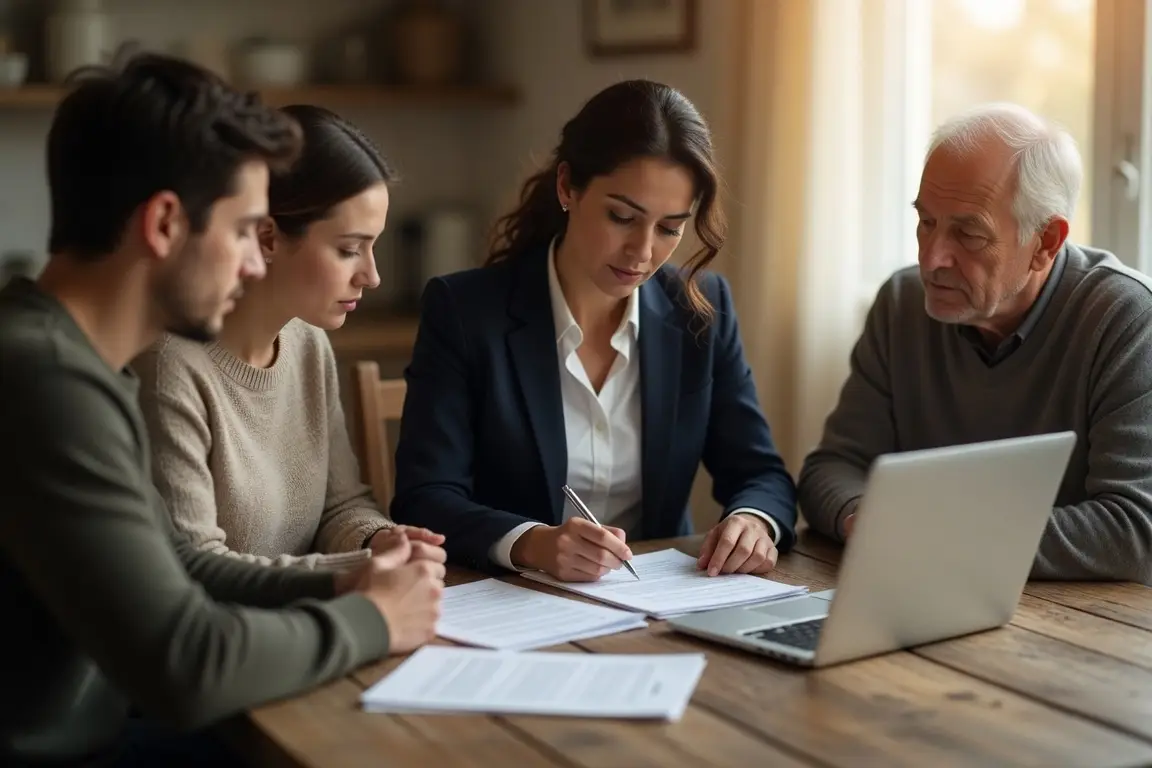 dual agency - real estate agent representing both the buyer and the seller at a home sale negotiation table